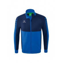 Erima Trainingsjacke Six Wings Worker (100% Polyester, Stehkragen, strapazierfähig) royalblau/navyblau Herren